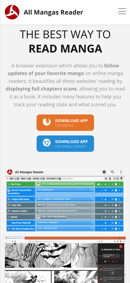 A picture illustrating the project : All Mangas reader